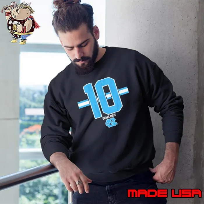 Unc Football drake maye 10 logo s Sweatshirt