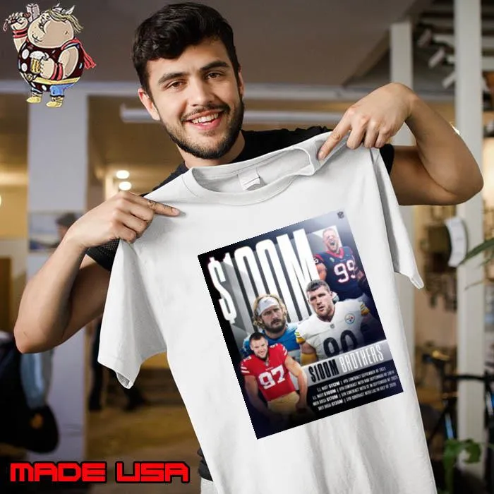 100m Brothers Nfl T Shirt Unisex