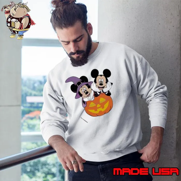 2023 Halloween Mickey And Minnie Pumpkin s Sweatshirt