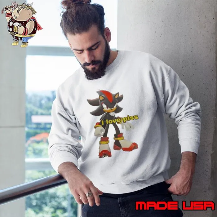 Black Sonic I love piss s Sweatshirt