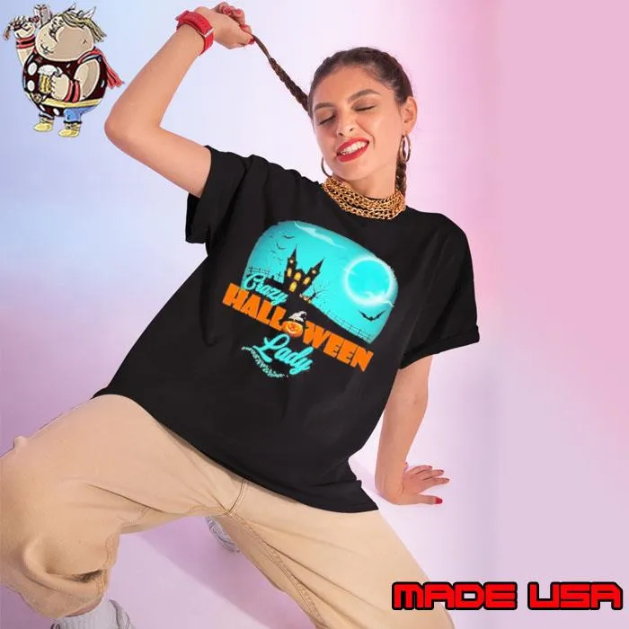 Crazy Halloween Lady s Ladies tee