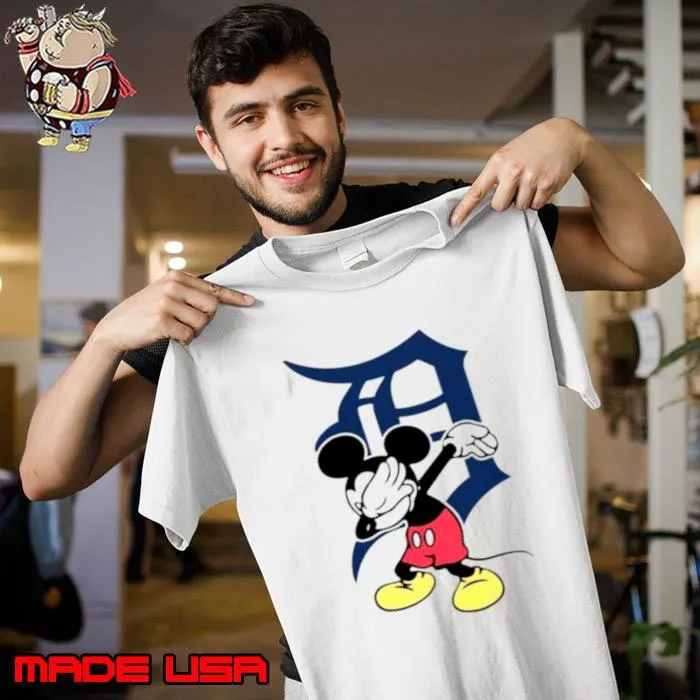 Detroit Tigers Mlb Baseball Dabbing Mickey Disney Sports s Unisex
