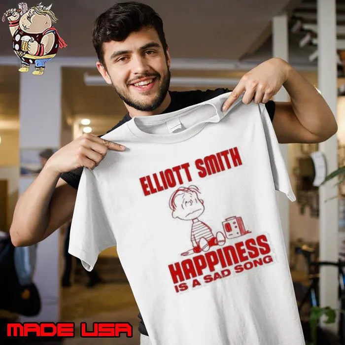 Elliott Smith Happiness Is A Sad Song Charlie Peanuts Shirt Unisex