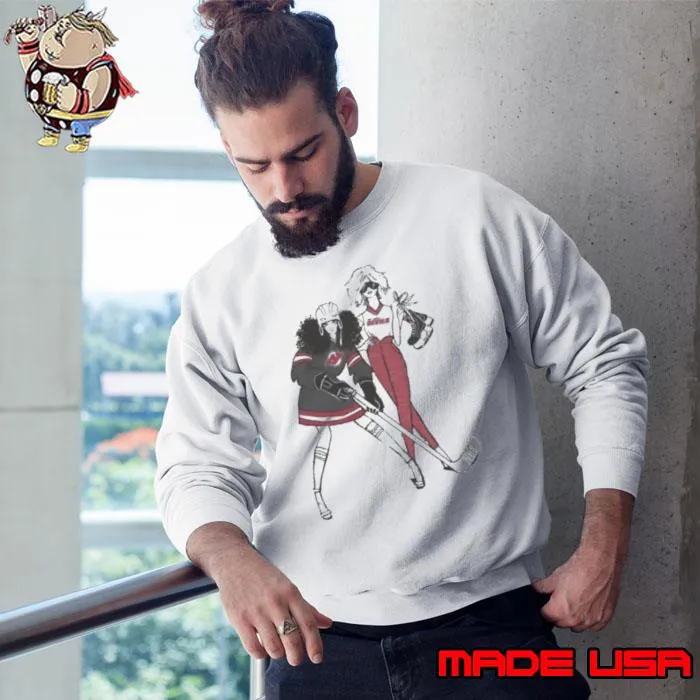 G III 4Her By Carl Banks White New Jersey Devils Hockey Girls Shirt Sweatshirt