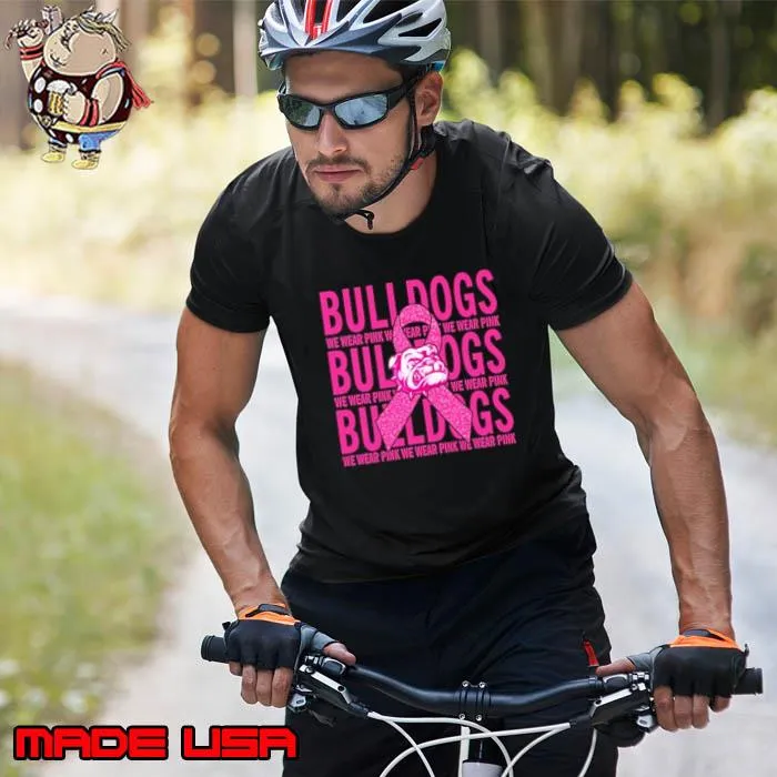 Georgia Bulldogs Mascot We Wear Pink Cancer s Unisex