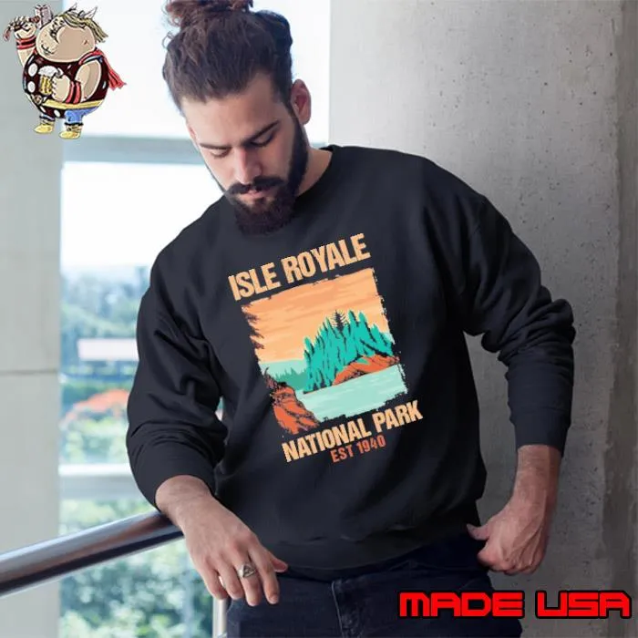 Isle royale national park est 1940 vintage s Sweatshirt