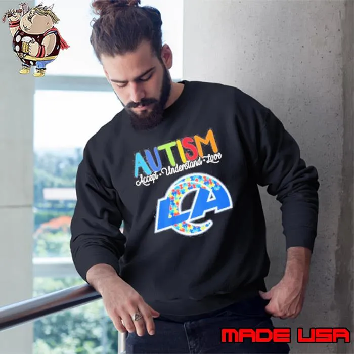 Los angeles rams autism accept understand love 2023 s Sweatshirt