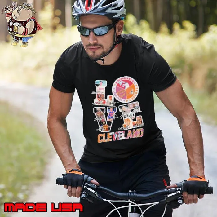 Love Cleveland Guardians Cavaliers And Browns Signatures 2023 Shirt