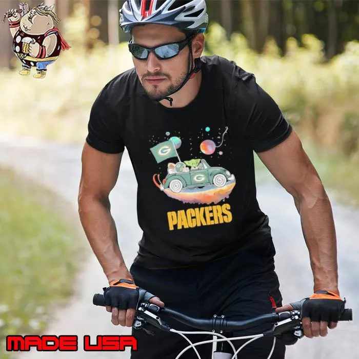 Master Yoda Driving Car Star Green Bay Packers Football 2023 Shirt Unisex