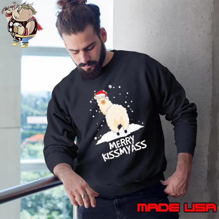 Merry christmas llama kissmyass s Sweatshirt