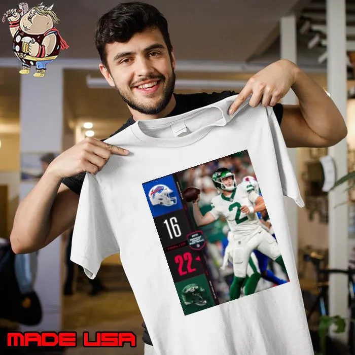 New York Jets 22 16 Wins Buffalo Bills 2023 Monday Night Football Final Score Shirt Unisex