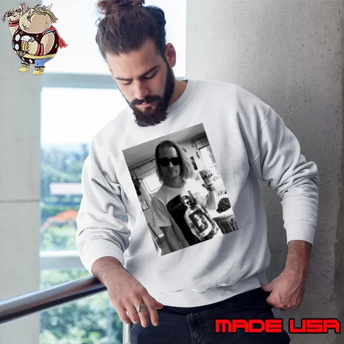 Ryan Gosling wearing Macaulay Culkin meme s Sweatshirt