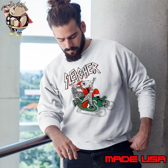 Sleigher Heavy Metal Santa s Sweatshirt