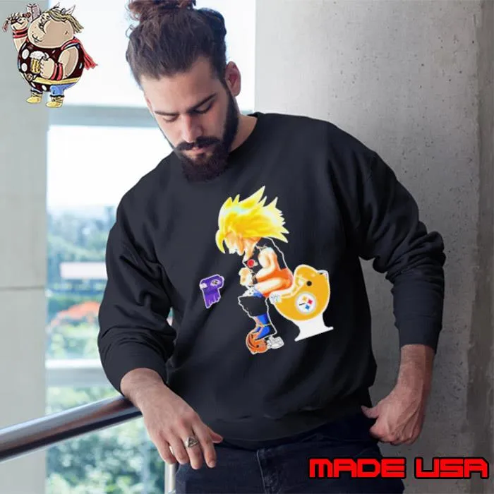 Son Goku Cleveland Browns Shitting On Toilet Pittsburgh Steelers And Other Teams 2023 s Sweatshirt