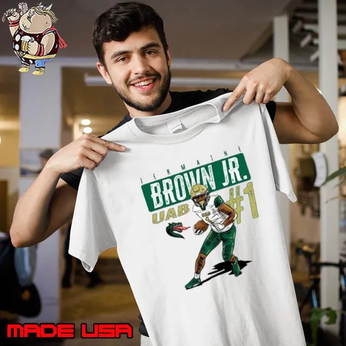 Uab Blazers Ncaa Football Jermaine Brown Caricature Shirt Unisex