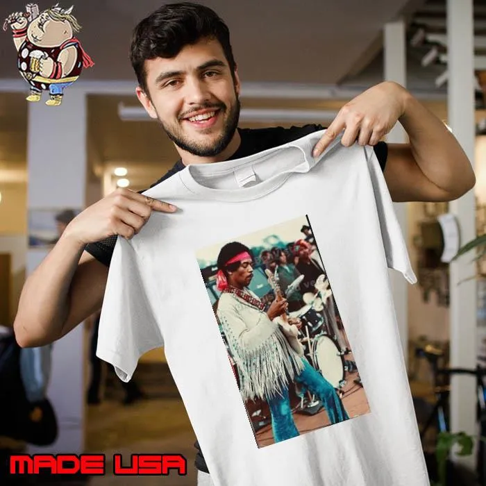 Woodstock jimmy hendrix vintage rock retro Shirt Unisex