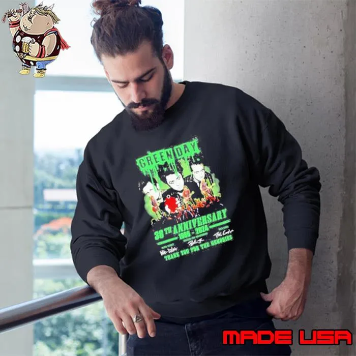 Green Day 38th Anniversary 1989 – 2024 Thank You For The Memories Shirt
