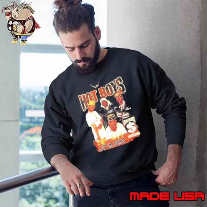 Hot Boys Let Em Burn Vintage 90s Rapper Shirt