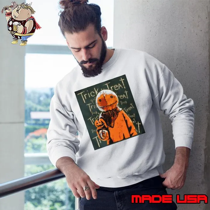 Pumpkin And Sam Trick or Treat Halloween Retro Shirt Sweatshirt