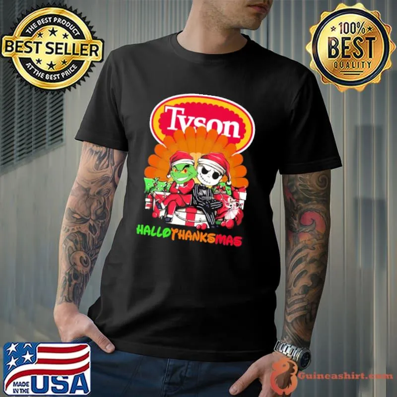 Tyson Foods Hallothanksmas grinch and skellington christmas s Unisex