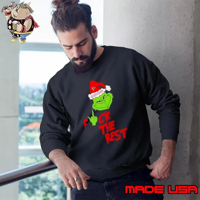 Atlanta Falcons Santa Grinch Fuck The Rest Christmas s Sweatshirt