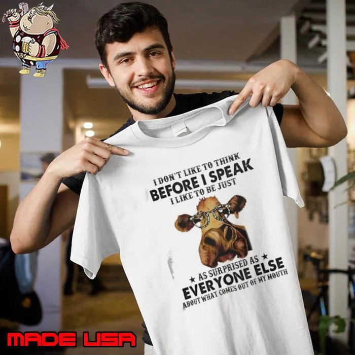 Don't like to think before speak like to be just everyone cow sunglasses leopard s Unisex
