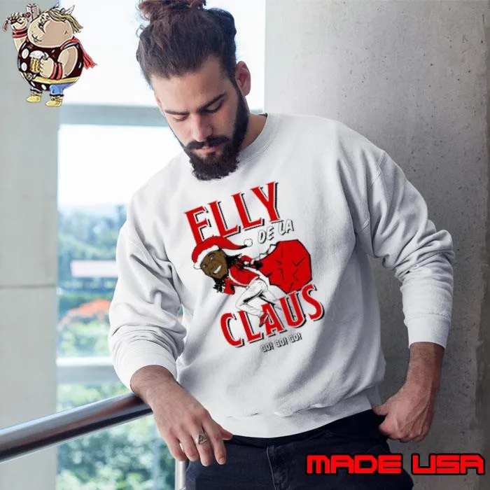 Elly De La Claus baseball funny Christmas s Sweatshirt
