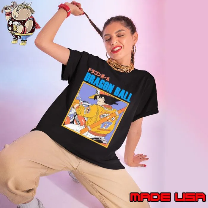 Goku Riding A Motocycle Dragon Ball Shirt Ladies tee