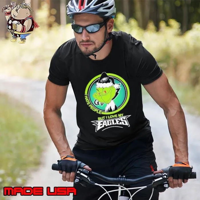 Grinch I Hate People But I Love My Philadelphia Eagles Shirt Unisex