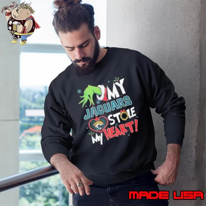 Grinch My Jacksonville Jaguars Stole My Heart Football Shirt