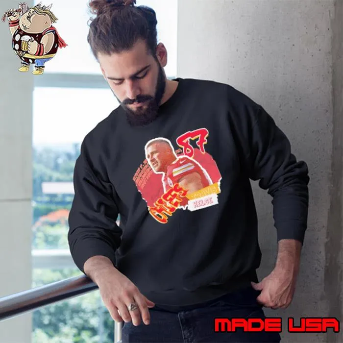Kansas City Chiefs Travis Kelce Football Paper s Sweatshirt