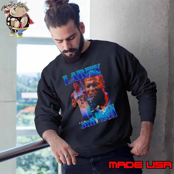 Larry Johnson Charlotte Hornets Player Stats s Sweatshirt