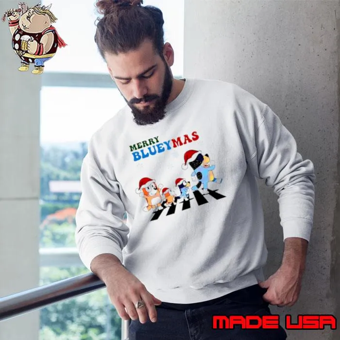 Merry blueymas bluey family on the street s Sweatshirt