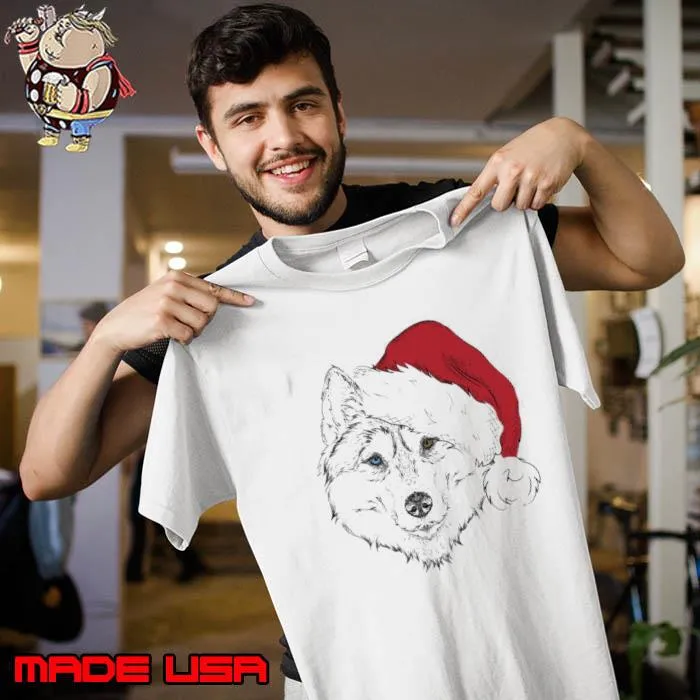Mixed Eyes Santa Husky Premium Shirt Unisex