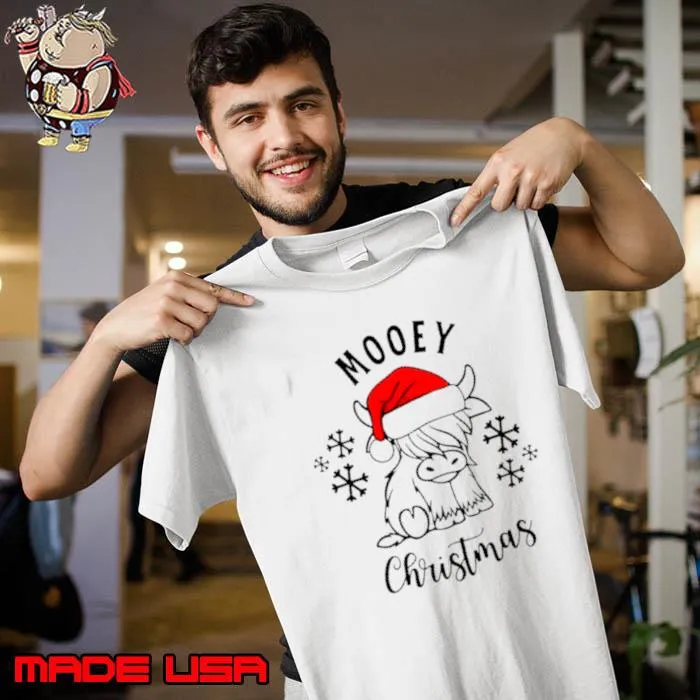 Mooey Christmas with santa hat s Unisex