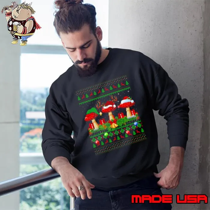 Mushroom Lover Xmas Santa Mushroom Christmas Vintage s Sweatshirt