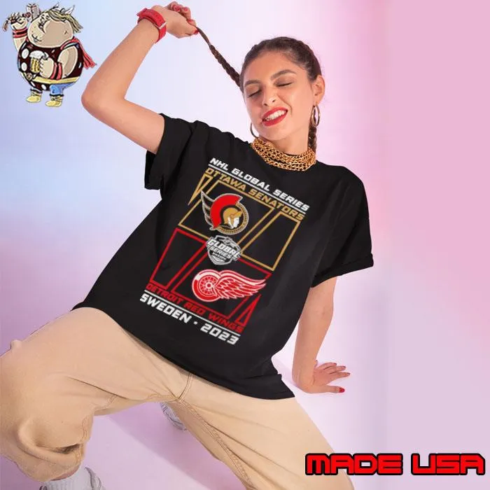 Ottawa Senators vs Detroit Red Wings 2023 NFL Global Series Match-Up Shirt