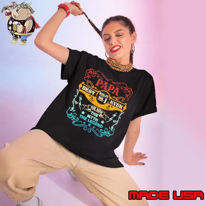 Papa best ever the man the myth the legend retro shirt