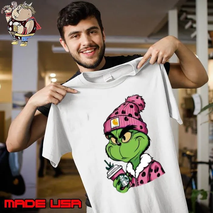 Pink Grinch Boujee drink Starbucks Christmas s Unisex