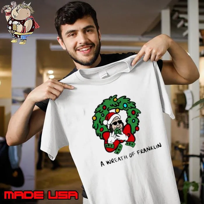 Santa a wreath of franklin Christmas s Unisex