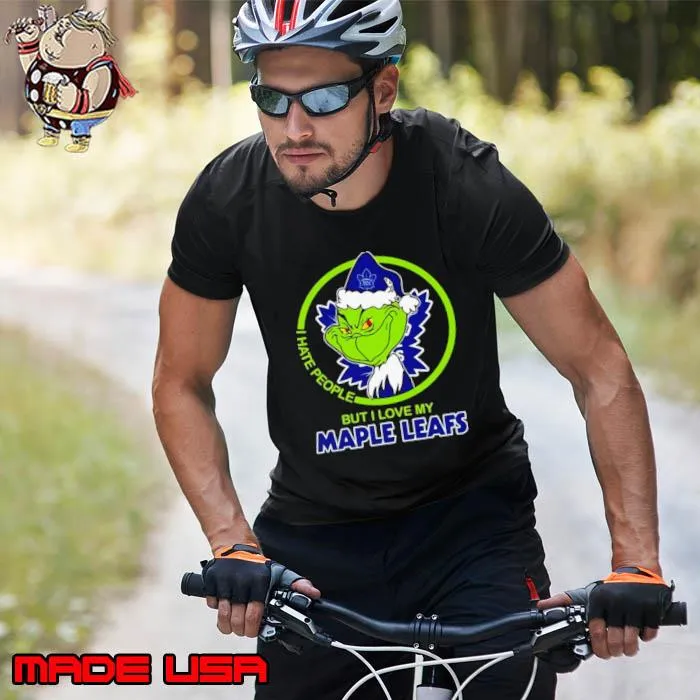 Santa Grinch I Hate People But I Love My Toronto Maple Leafs s Unisex