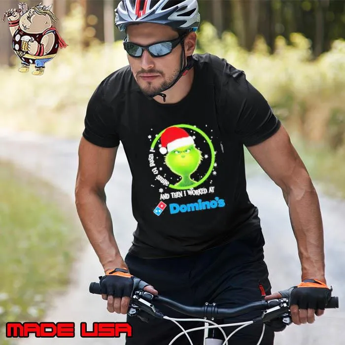 Santa Grinch I Used to Smile and then I Worked at Domino’s Merry Christmas 2023 Shirt Unisex