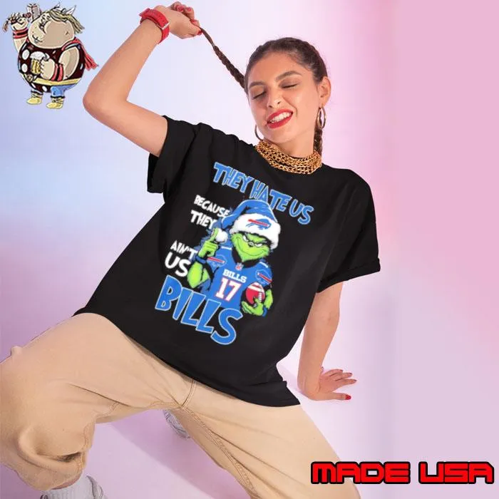Santa Grinch they hate us because they ain’t us Buffalo Bills christmas s Ladies tee