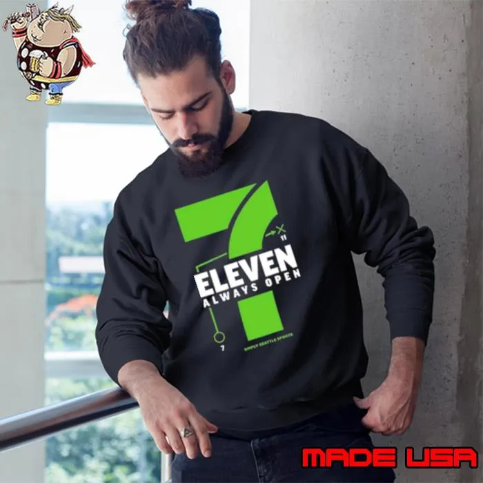 Simply Seattle Sports 7 11 Always Open s Sweatshirt