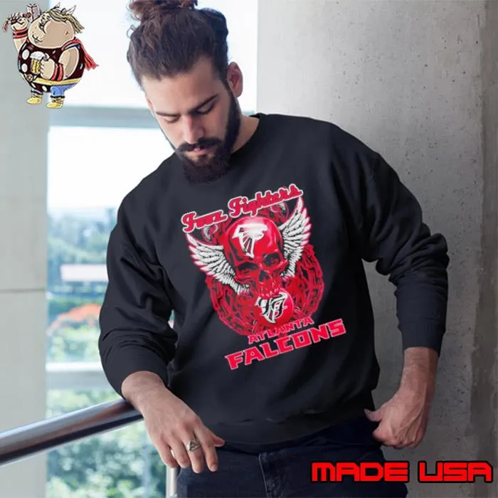 Skull Wings Fooz Fighters Atlanta Falcons Shirt Sweatshirt