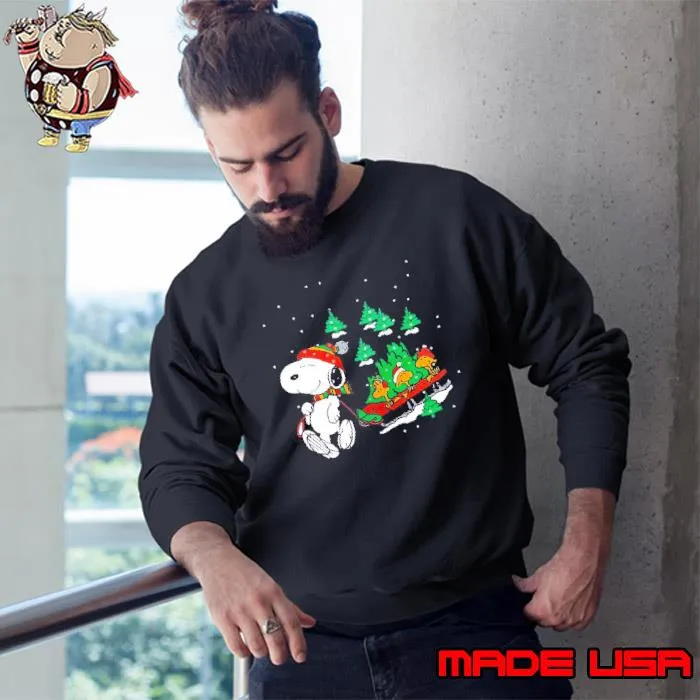 Snoopy Woodstock Dashing Thru The Snow shirt