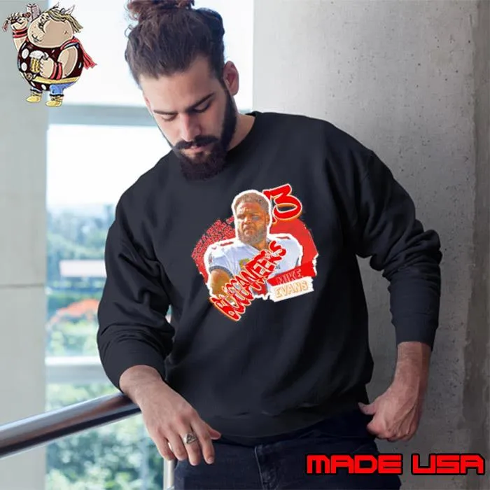 Tampa Bay Buccaneers Mike Evans Football Paper s Sweatshirt