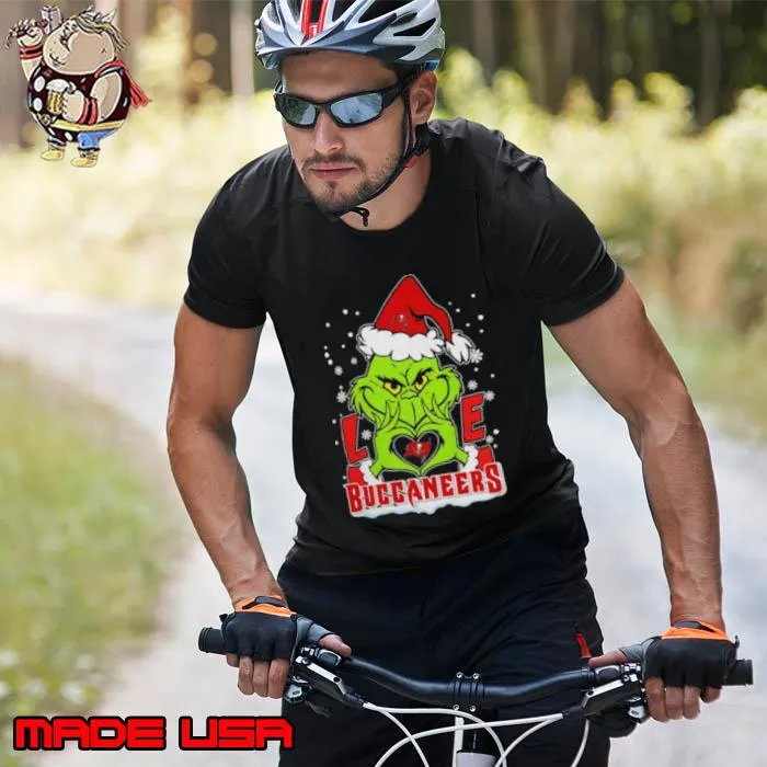The Grinch Love Heart Tampa Bay Buccaneers Football Christmas 2023 Shirt Unisex