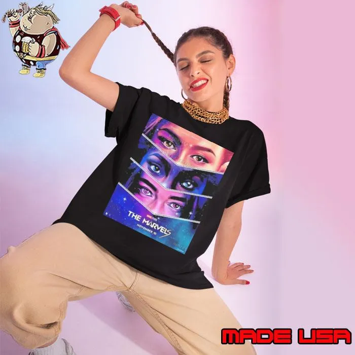 The Marvels New Poster A Cosmic Trio Vintage Shirt Ladies tee