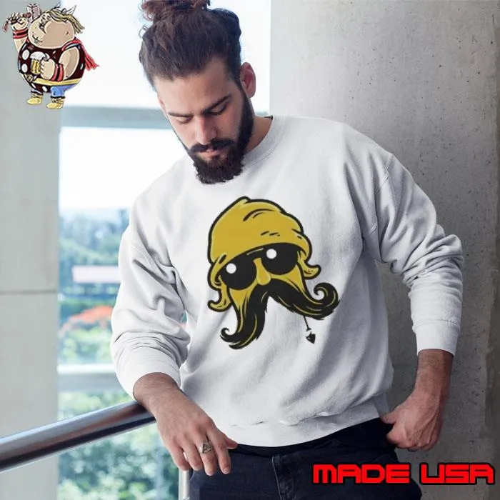 Yellow Ghost Mustache Sunglasses Classic Shirt Sweatshirt